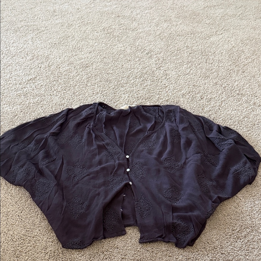 Lovestitch Black Sheer Blouse
